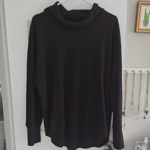 LuLaRoe Aubrey Dark Brown Cowl Neck Sweater-xl
